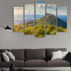 Hohenzollern Castle - Nature 5 Panel Canvas Art Wall Decor