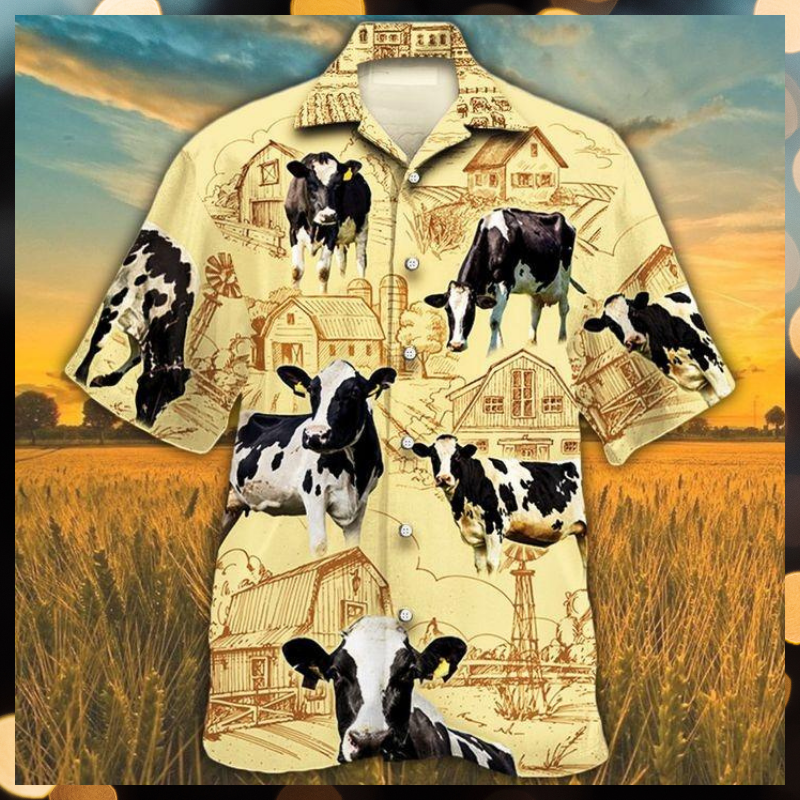 Holstein Friesian Cattle Hawaiian Shirt Holstein Friesian Cattle Hawaiian Shirt
