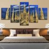 Homeation Gothic Catedral Gotica Landscape - Nature 5 Panel Canvas Art Wall Decor