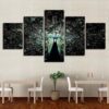 Homeative Abstract Animal Peacock - Animal 5 Panel Canvas Art Wall Decor