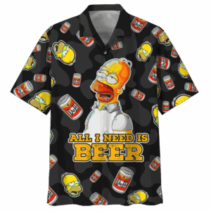 Homer Simpson All I Need Is Beer Hawaiian Shirt