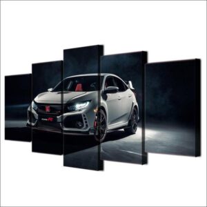 Honda Type R - Automative 5 Panel Canvas Art Wall Decor