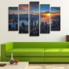 Hong Kong 02 - Nature 5 Panel Canvas Art Wall Decor