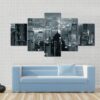 Hong Kong City Skyline At Night - Nature 5 Panel Canvas Art Wall Decor