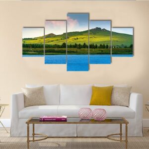 Hongsong Lake Scenery - Nature 5 Panel Canvas Art Wall Decor