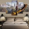 Horizon Zero Dawn 1 - Gaming 5 Panel Canvas Art Wall Decor