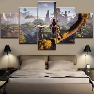 Horizon Zero Dawn 1 - Gaming 5 Panel Canvas Art Wall Decor