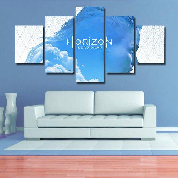 Horizon Zero Dawn 5 - Gaming 5 Panel Canvas Art Wall Decor Horizon Zero Dawn 5 - Gaming 5 Panel Canvas Art Wall Decor