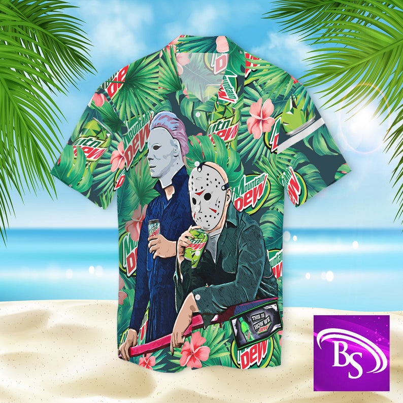 Horror Drink Character Hawaiian Shirt Horror Drink Character Hawaiian Shirt