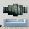 Horror Foggy Jungle - Nature 5 Panel Canvas Art Wall Decor