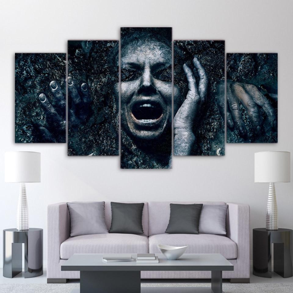 Horror Movie Muck - Movie 5 Panel Canvas Art Wall Decor Horror Movie Muck - Movie 5 Panel Canvas Art Wall Decor
