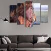 Horse 02 - Animal 5 Panel Canvas Art Wall Decor