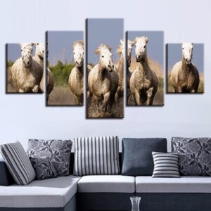 Horse 5 - Animal 5 Panel Canvas Art Wall Decor