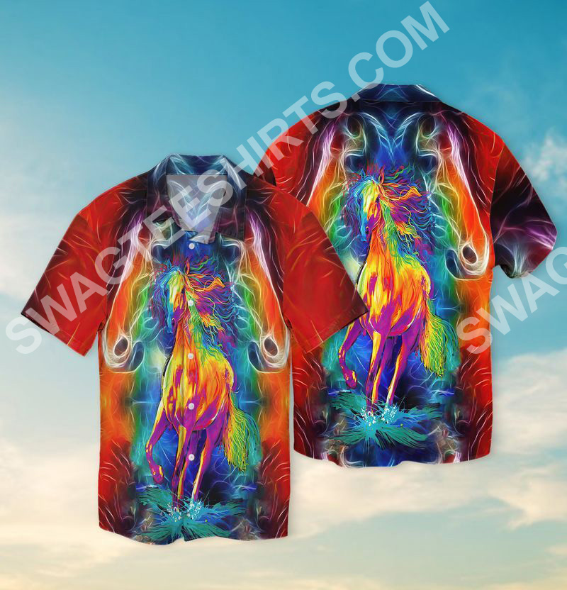 Horse Lover Colorful All Over Printed Hawaiian Shirt Horse Lover Colorful All Over Printed Hawaiian Shirt