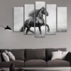 Horse Sky - Animal 5 Panel Canvas Art Wall Decor