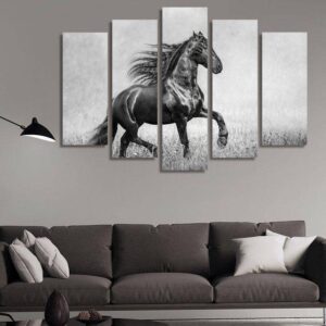 Horse Sky - Animal 5 Panel Canvas Art Wall Decor
