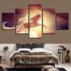 Horse Sunshine - Animal 5 Panel Canvas Art Wall Decor