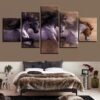 Horses Race - Animal 5 Panel Canvas Art Wall Decor