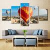 Hot Air Balloon 5 - Nature 5 Panel Canvas Art Wall Decor