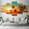 Hot Air Balloon 7 - Nature 5 Panel Canvas Art Wall Decor
