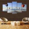 Hot Air Balloon 8 - Nature 5 Panel Canvas Art Wall Decor