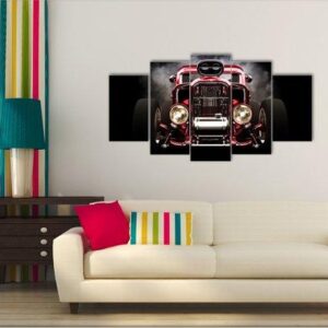 Hot Rod Roadster Cars - Automative 5 Panel Canvas Art Wall Decor