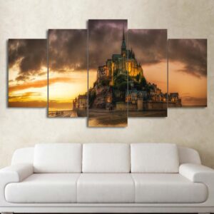 House Castle 38 - Nature 5 Panel Canvas Art Wall Decor