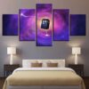 House Lightning 2 - Abstract 5 Panel Canvas Art Wall Decor