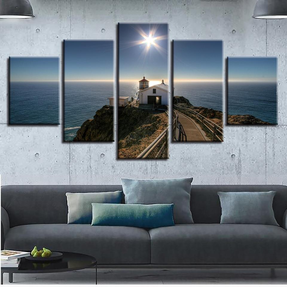 House Path - Nature 5 Panel Canvas Art Wall Decor House Path - Nature 5 Panel Canvas Art Wall Decor