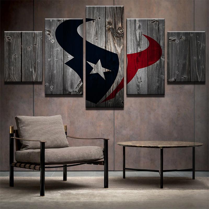 Houston Texans Football - Sport 5 Panel Canvas Art Wall Decor Houston Texans Football - Sport 5 Panel Canvas Art Wall Decor