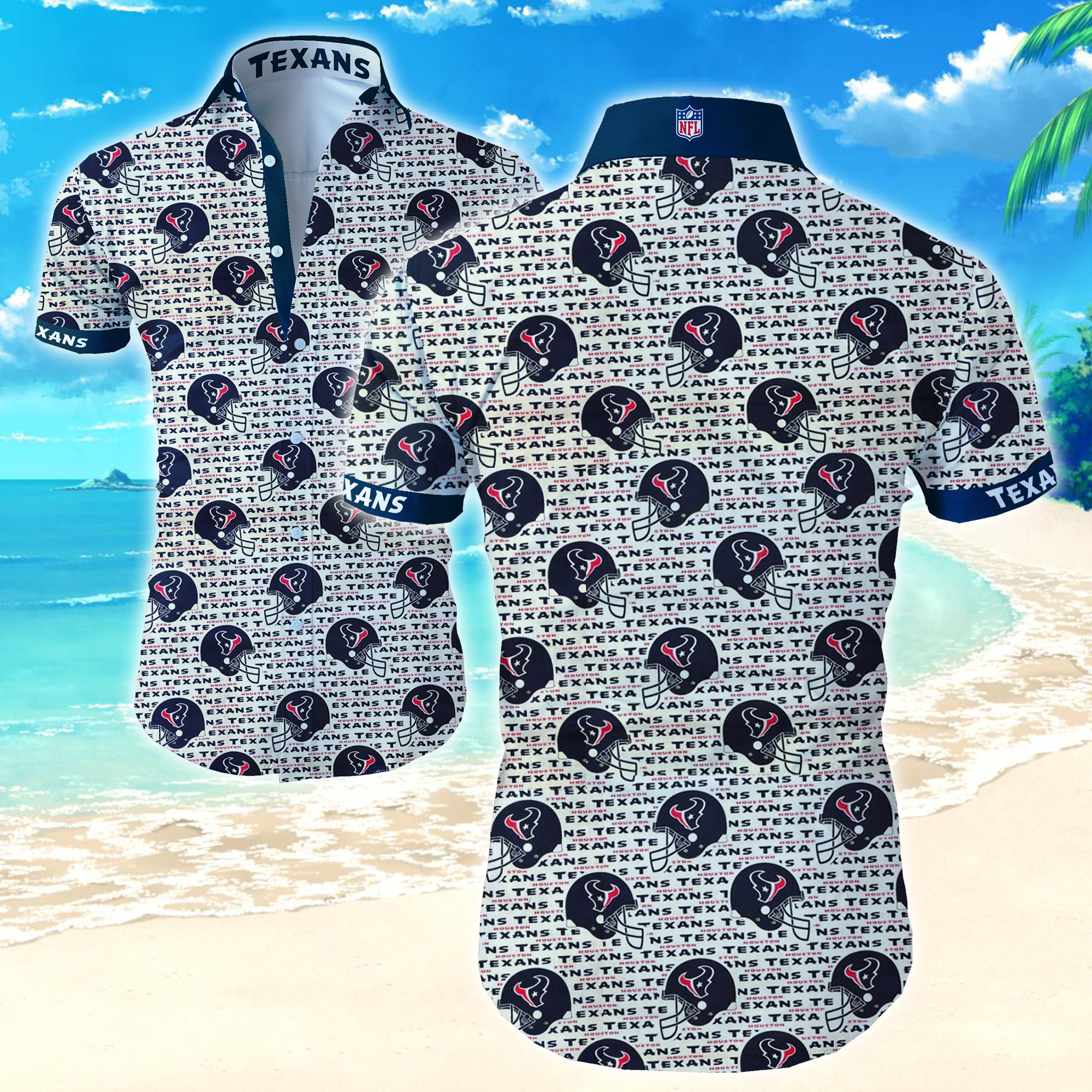Houston Texans Hawaiian Shirt Summer Button Up Houston Texans Hawaiian Shirt Summer Button Up
