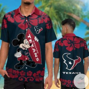 Houston Texans & Mickey Mouse Hawaiian Shirt