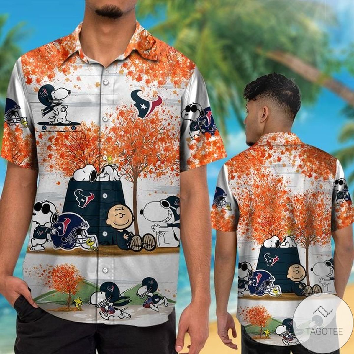 Houston Texans Snoopy Autumn Hawaiian Shirt Houston Texans Snoopy Autumn Hawaiian Shirt