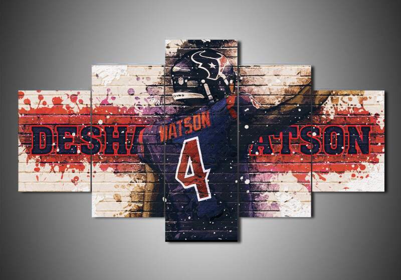 Houston Texans - Deshaun Watson - Sport 5 Panel Canvas Art Wall Decor Houston Texans - Deshaun Watson - Sport 5 Panel Canvas Art Wall Decor