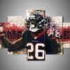 Houston Texans - Lamar Miller - Sport 5 Panel Canvas Art Wall Decor