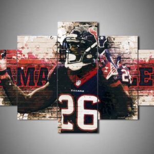 Houston Texans - Lamar Miller - Sport 5 Panel Canvas Art Wall Decor