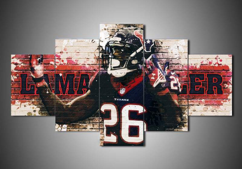 Houston Texans - Lamar Miller - Sport 5 Panel Canvas Art Wall Decor Houston Texans - Lamar Miller - Sport 5 Panel Canvas Art Wall Decor