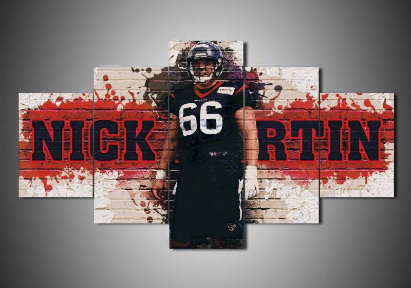 Houston Texans - Nick Martin - Sport 5 Panel Canvas Art Wall Decor Houston Texans - Nick Martin - Sport 5 Panel Canvas Art Wall Decor