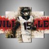 Houston Texans - Will Fuller - Sport 5 Panel Canvas Art Wall Decor