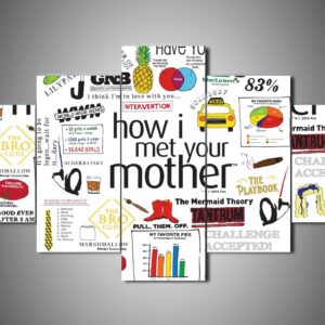 How I Meet Your Mom 1 - Movie 5 Panel Canvas Art Wall Decor