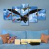 How To Train Your Dragon - Movie 5 Panel Canvas Art Wall Decor