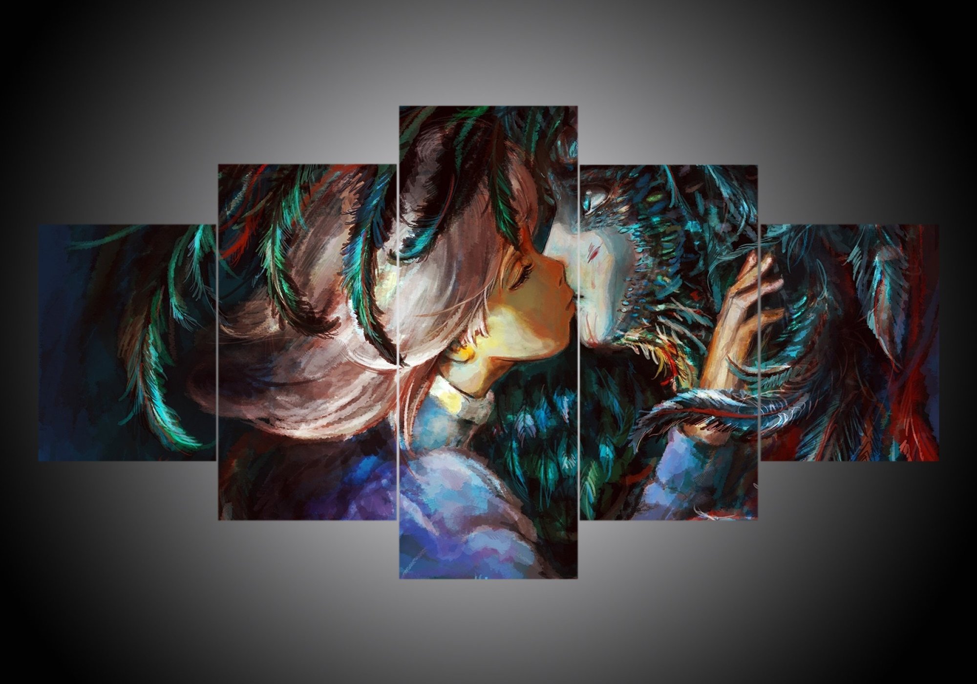Howl’S Moving Castle 1 - Anime 5 Panel Canvas Art Wall Decor Howl’S Moving Castle 1 - Anime 5 Panel Canvas Art Wall Decor