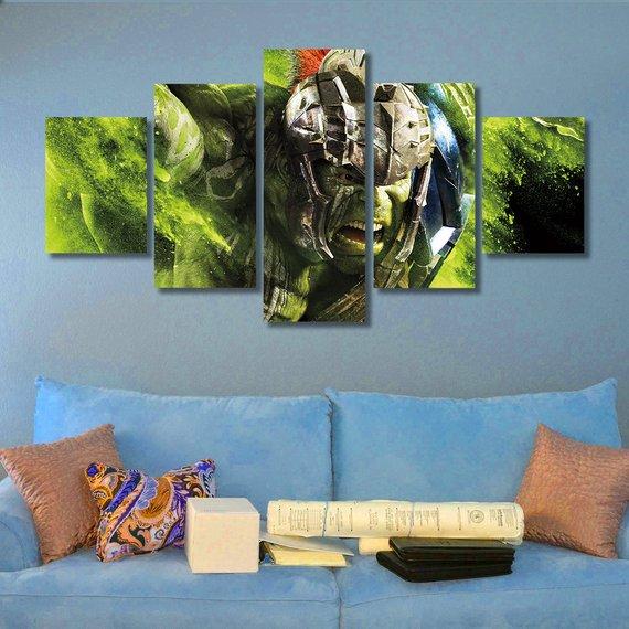 Hulk - Movie 5 Panel Canvas Art Wall Decor Hulk - Movie 5 Panel Canvas Art Wall Decor