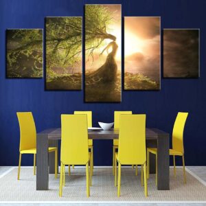 Human Tree - Abstract 5 Panel Canvas Art Wall Decor