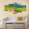 Hunawihr Village In Alsace - Nature 5 Panel Canvas Art Wall Decor