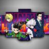 Hunter X Hunter 4 - Anime 5 Panel Canvas Art Wall Decor