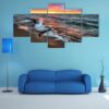 Huron Lake - Nature 5 Panel Canvas Art Wall Decor