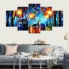 Hyde Park Painting London - Nature 5 Panel Canvas Art Wall Decor