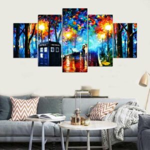 Hyde Park Painting London - Nature 5 Panel Canvas Art Wall Decor