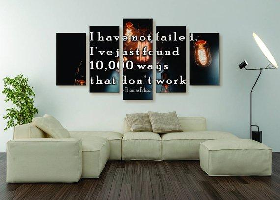 I Have Not Failed - Abstract 5 Panel Canvas Art Wall Decor I Have Not Failed - Abstract 5 Panel Canvas Art Wall Decor